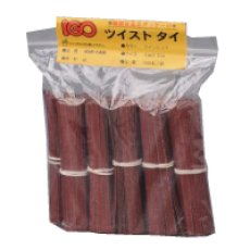 画像2: ツイストビニタイ　ワインレッド　紙　4×80（1000入） (2)