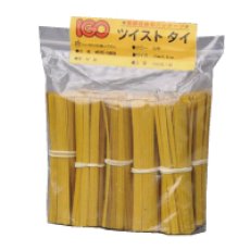 画像2: ツイストビニタイ　山吹　紙　4×80（1000入） (2)