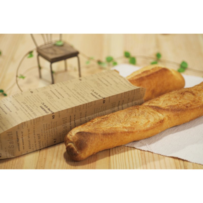 マルシェフランスパン袋（茶）L | パンの包装工場〜美味しさを