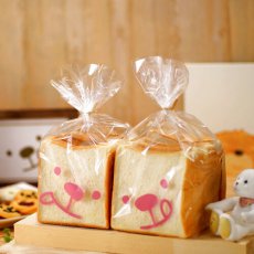 画像1: ペロリ食パン袋　ピンク　100枚 (1)