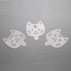 画像2: 猫型焼き型　ねこ型ぱんぱん（ステンシルセット） (2)