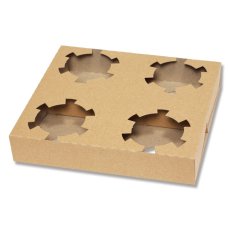 画像1: Dカップホルダー 4ケ用　クラフト　50枚 (1)