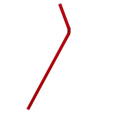 画像1: フレックスストロー 透明袋入(個包装) 赤 1箱(400本) (1)