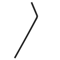 画像1: フレックスストロー 透明袋入(個包装) 黒 1箱(400本) (1)