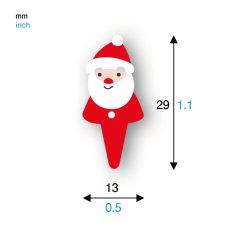 画像1: XG253　ミニピック（ミニサンタ）100枚　クリスマス (1)