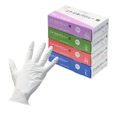 ニトリルバリュー粉なしM　白　旭創業　100入