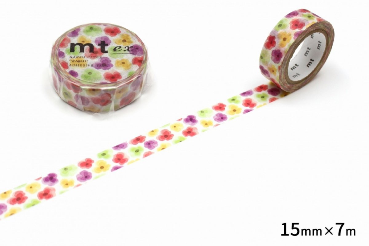 画像1: マスキングテープmt ex パンジー　15mm×7m (1)