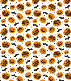 XW400　ハロウィーン　ワックスペーパー（パンプキン）100枚　218×250