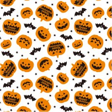 XW200　ハロウィーン　ワックスペーパー（パンプキン）100枚　150×150