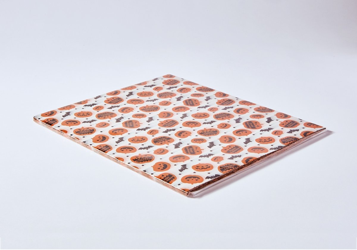 XW400　ハロウィーン　ワックスペーパー（パンプキン）100枚　218×250