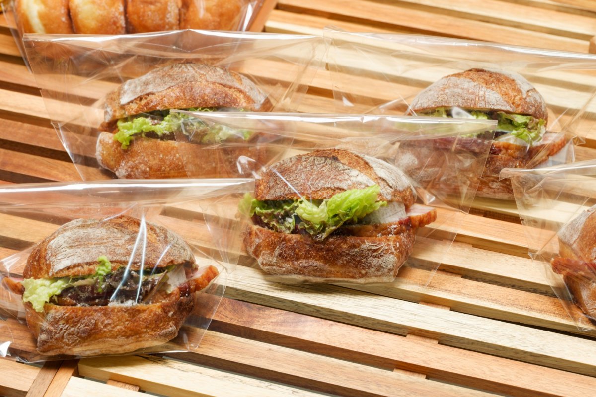 PHK　OPベーカリー袋亀底22-15　切裂ノッチ付無地　100入