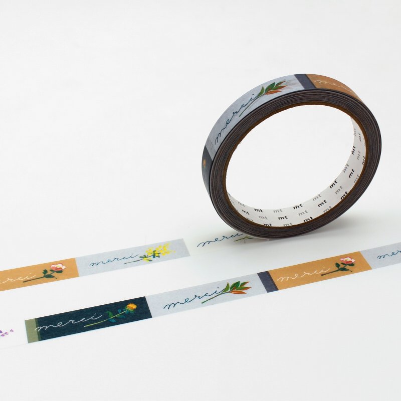 マスキングテープmt large core flower 強粘着 15mm×25m | パンの包装