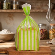 ストライプパン袋IPP　マット×わか草　100入