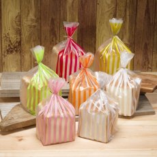 ストライプパン袋IPP　マット×ホワイト　100入