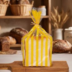 ストライプパン袋IPP　クリア×たまご　100入