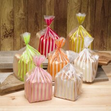 ストライプパン袋IPP　マット×ピンクグレイ　100入