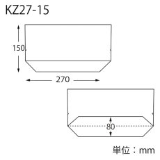 OPベーカリー袋 亀底KZ27-15 ノッチ付 無地 100入